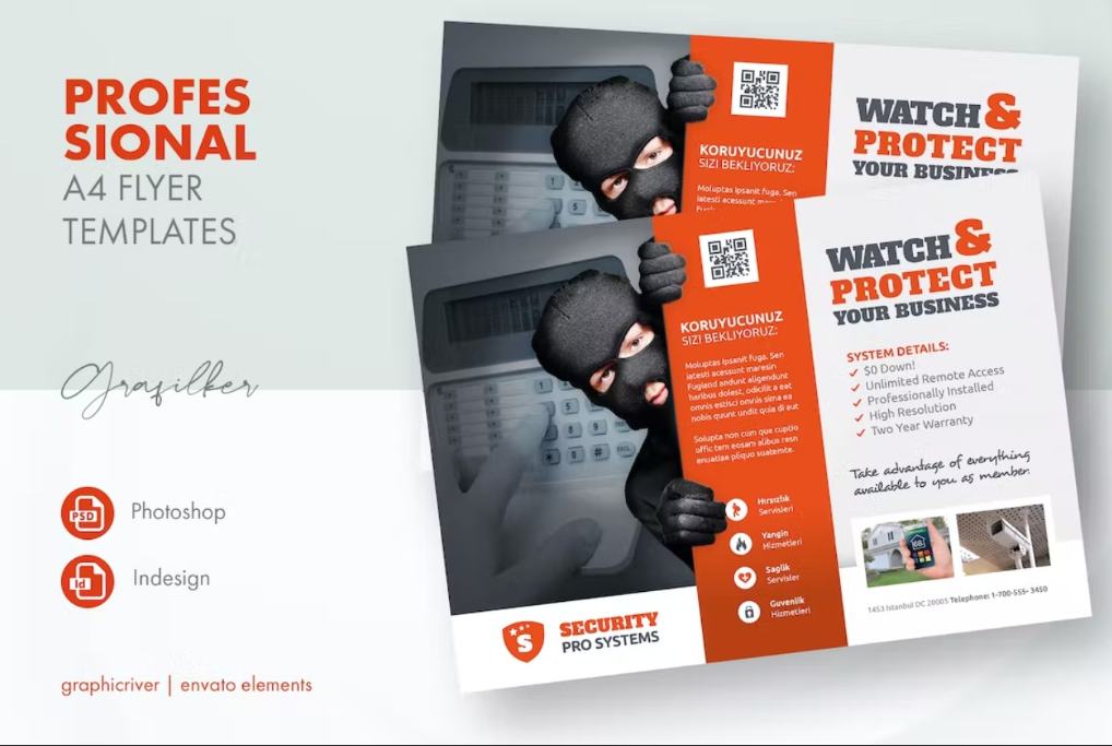 A4 Security Systems Flyer Design