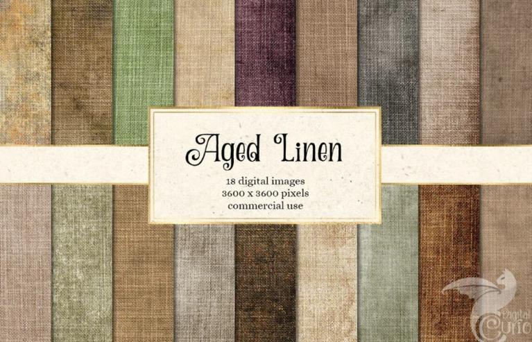 Aged Linen Textures Set