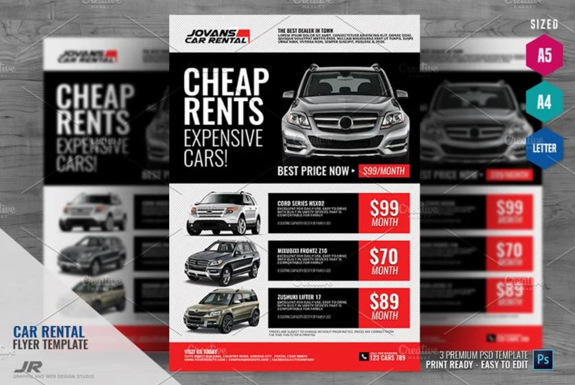 Car for Hire Flyer Template