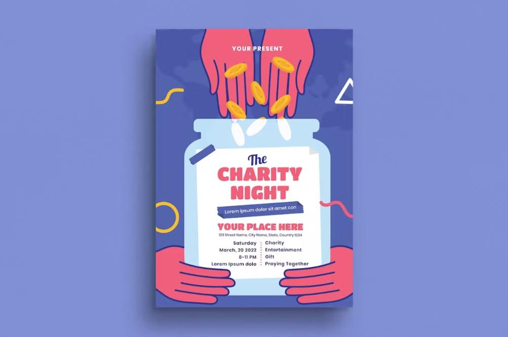 Charity Night Flyer Design