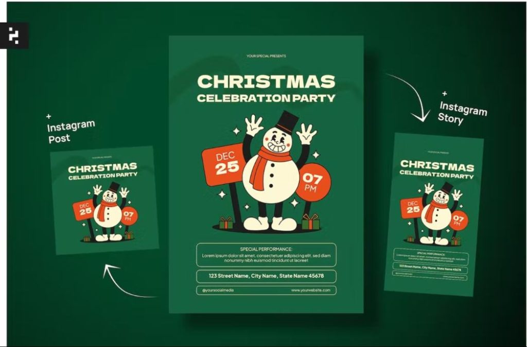 Christmas Celebration Flyer Design