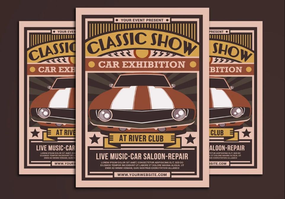 Classic Car Exhibition Flyer