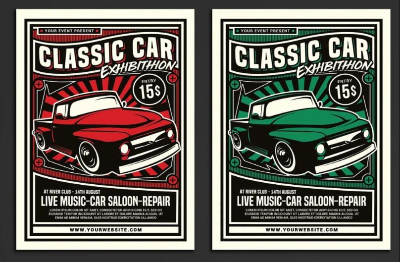 Classic Car Exhibition Poster