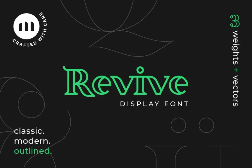 Classic Outlined Display Font