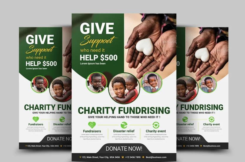 Clean Donation Flyer Template
