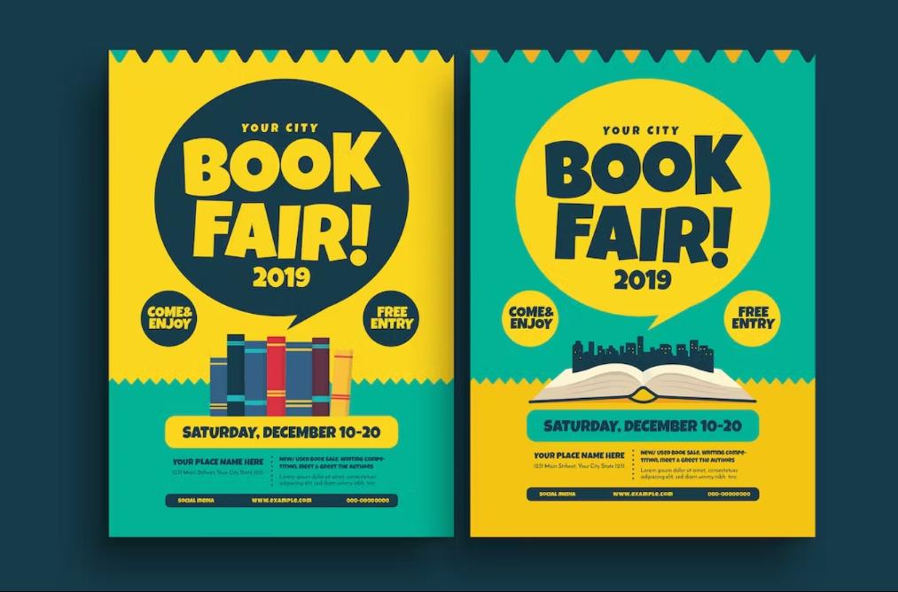 Colorful Book Fest Flyer Design