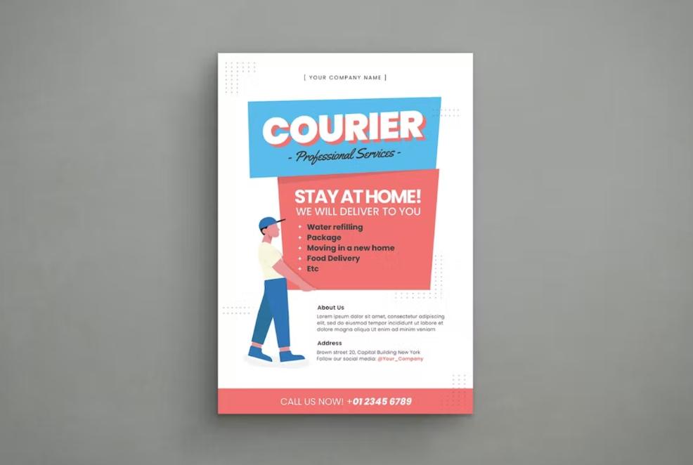 Courier Services Poster Design