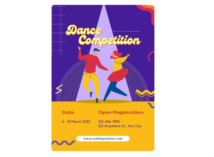 Customizable Dance Comprtition Poster Design