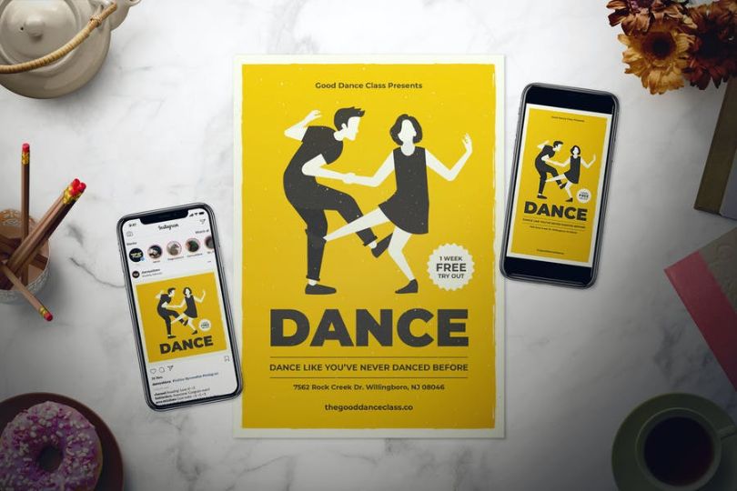 Dance Classes Promotional Set