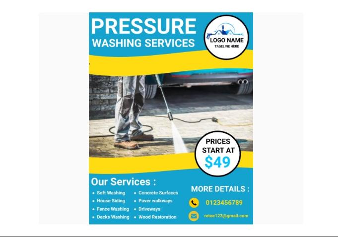 Editable Washing Services Poster