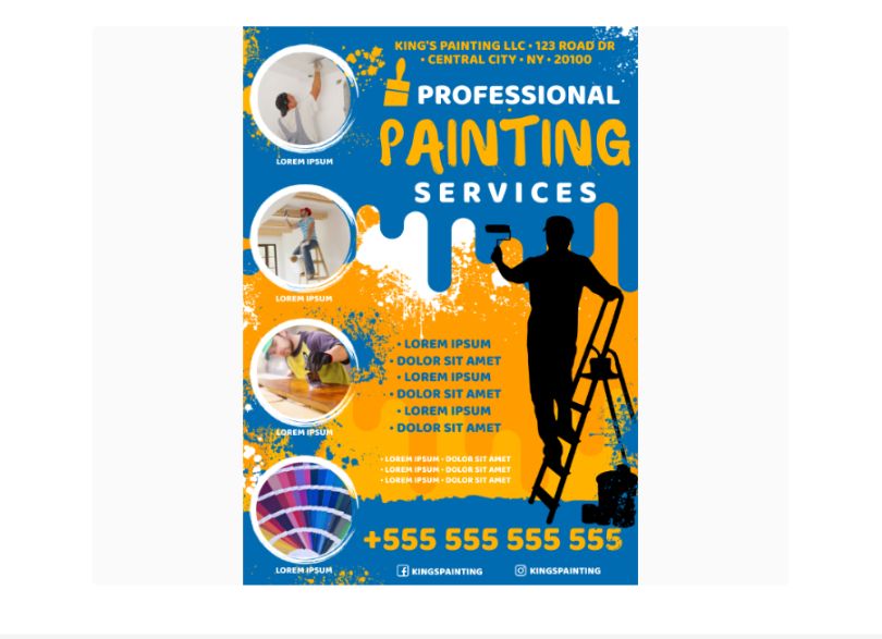Editable painting Services Poster