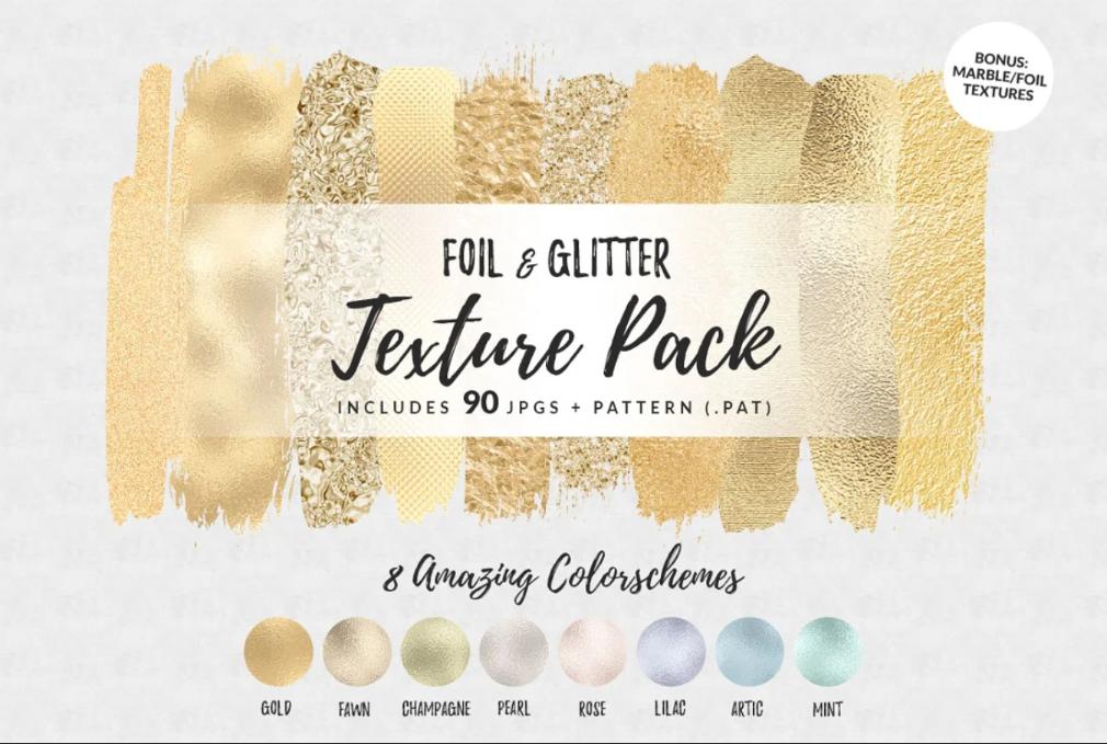 Foil and Glitter Textures Set