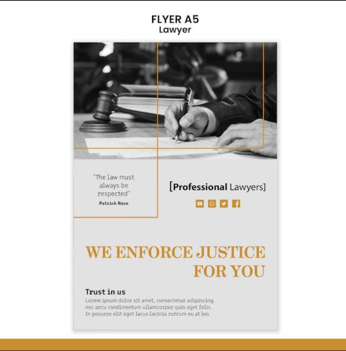 Free A5 Lawyer Poster Design