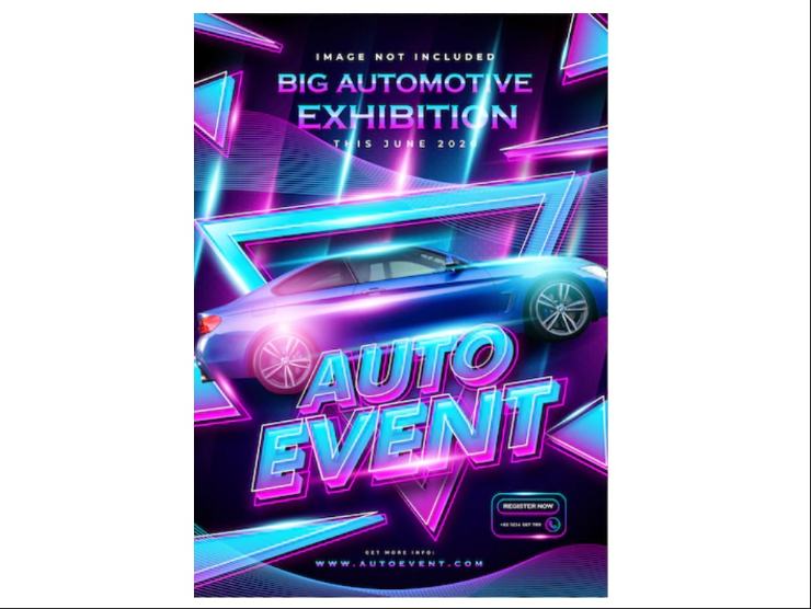 Free Auto Exhibition Flyer Design