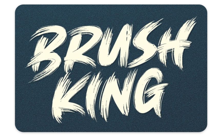 Free Brush King Typeface