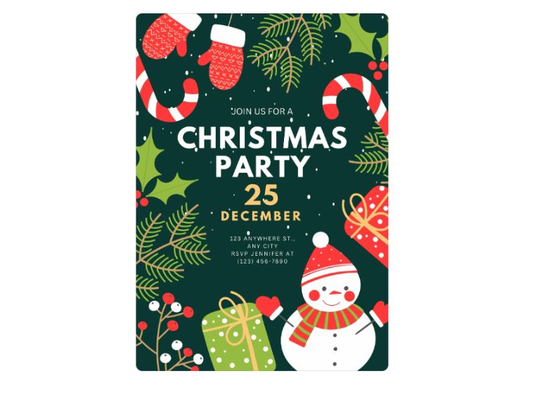 Free Christmas party Invite Flyer