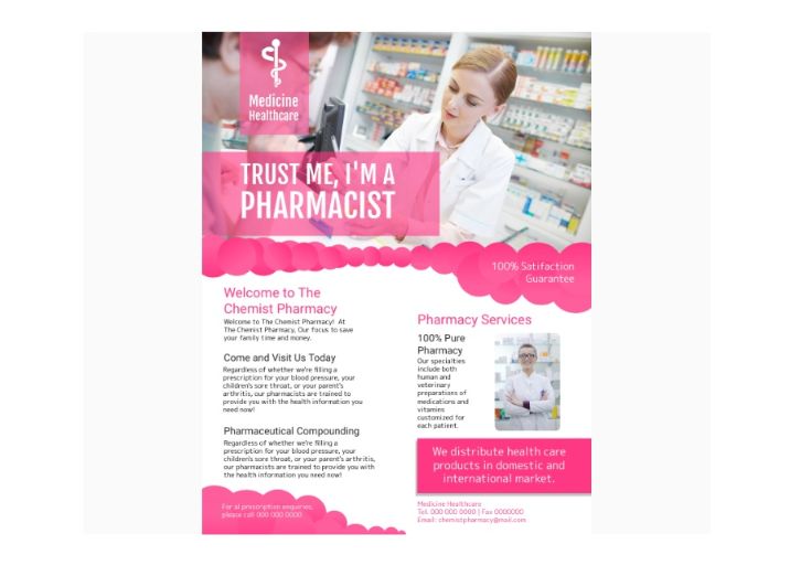 Free Customizable Pharmacy Flyer Design