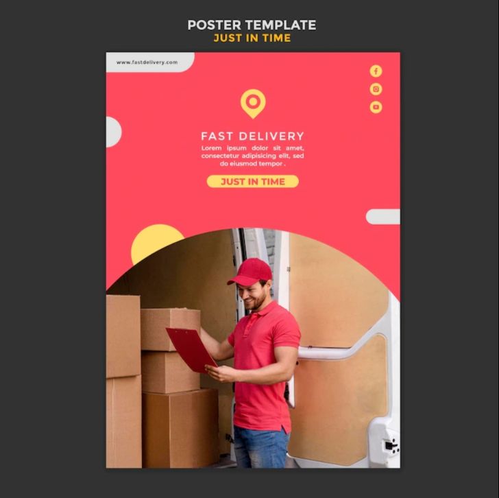 Free Delivery Services Poster Design