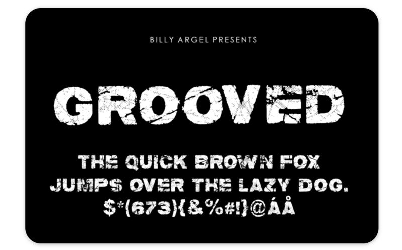 Free Grooved Style Display Fonts