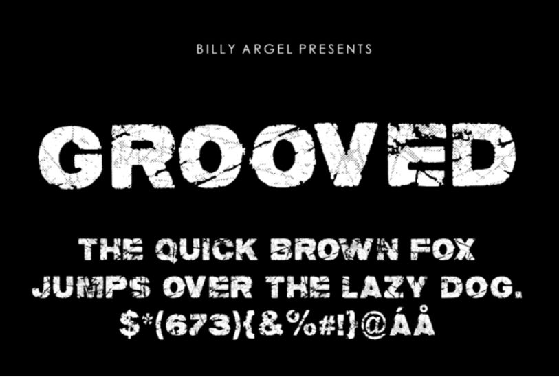 Free Grooved Style Font
