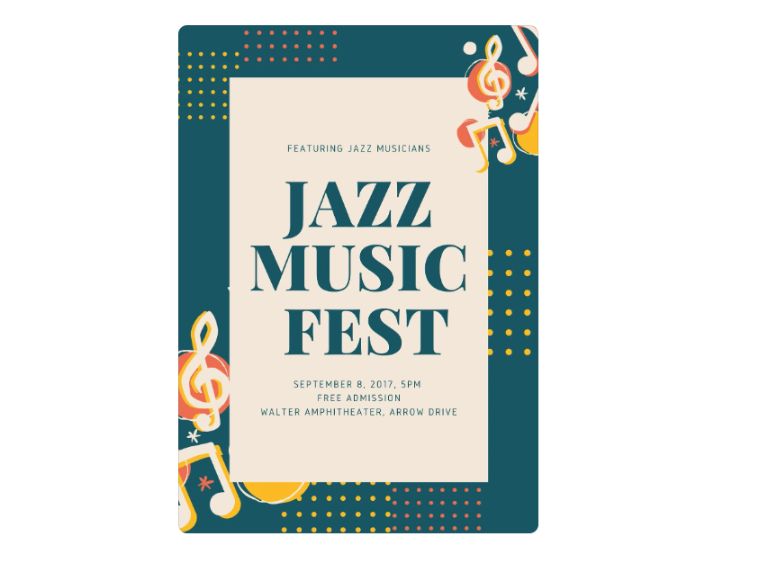 Free Jazz Music Fest Flyer Design