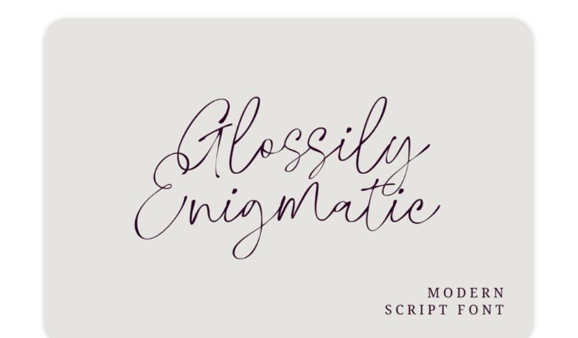 Free Modern Script Display Font