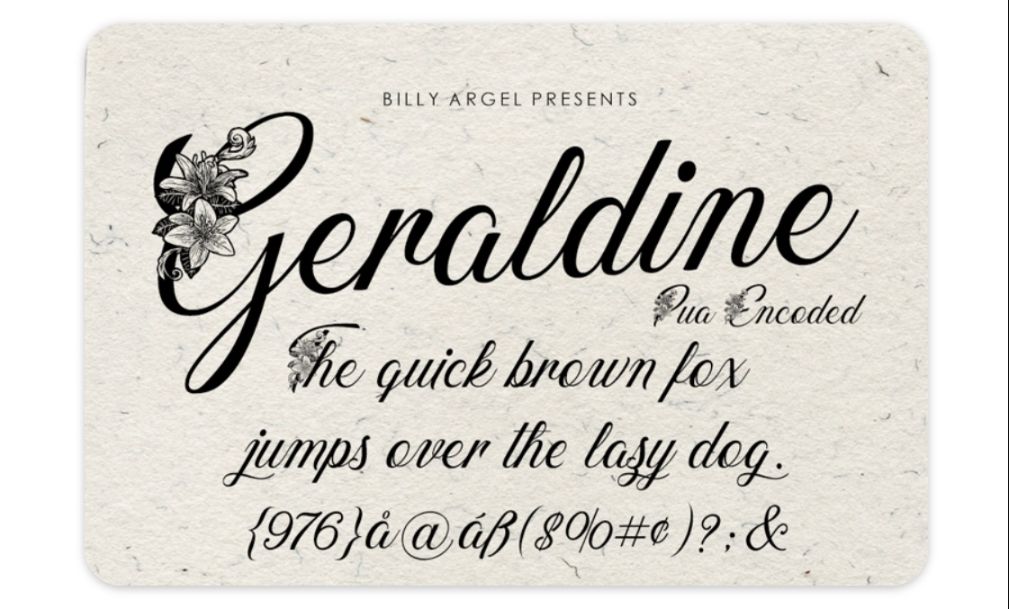 Free Script Style Display Fonts