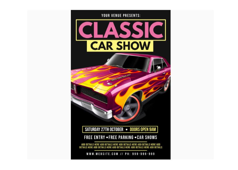 Free car Show Poster Design