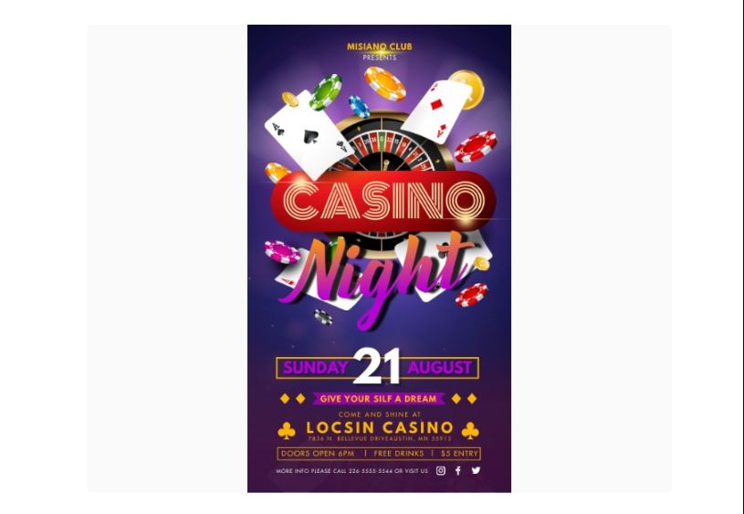 Free casino Poster Template