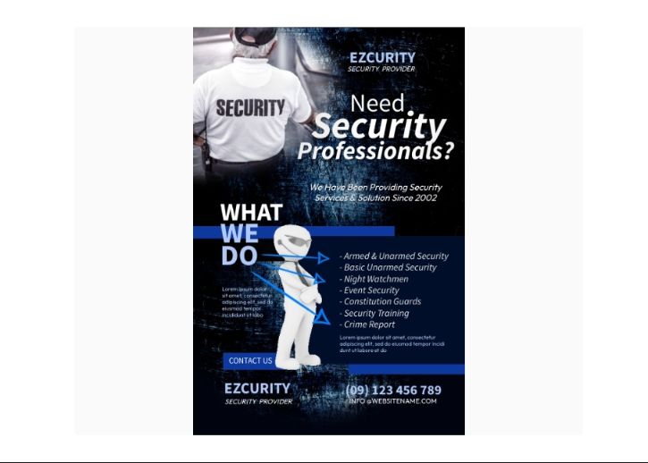 Fully Customizable Security Professionals Poster