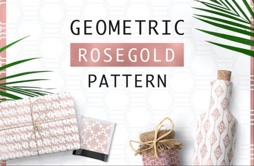 Geometric Rose Gold Pattern