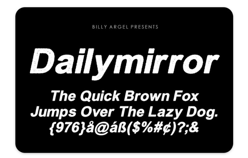 Grunge Style News Fonts