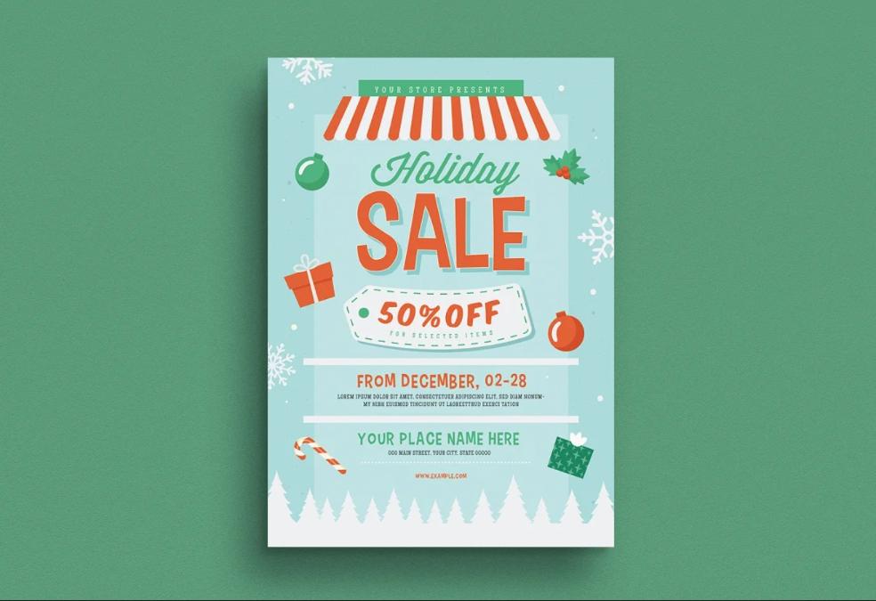 Holiday sale Event Flyer Design