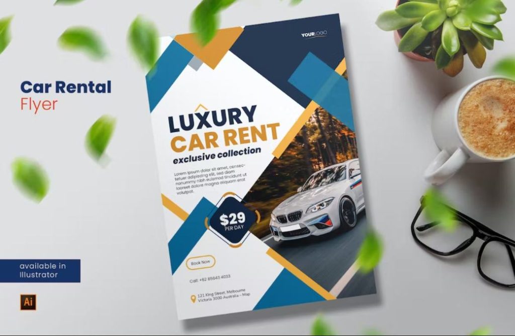 Luxury Car Rental Service Poster