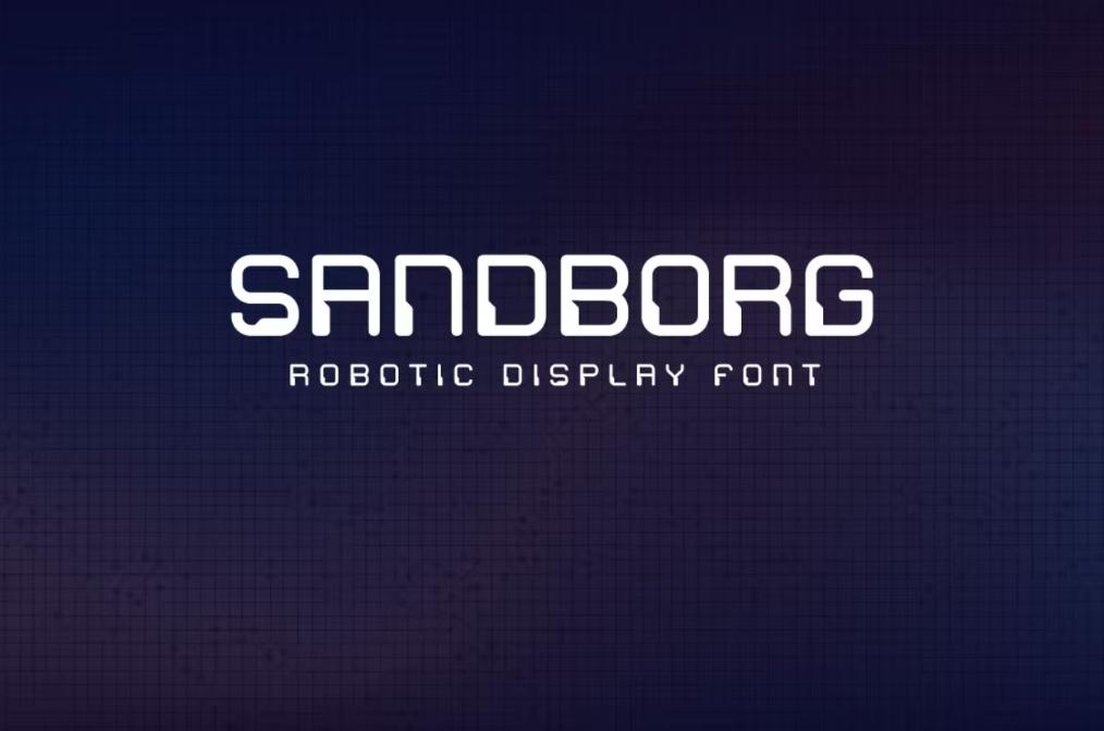 Modern Robotic Display Typeface