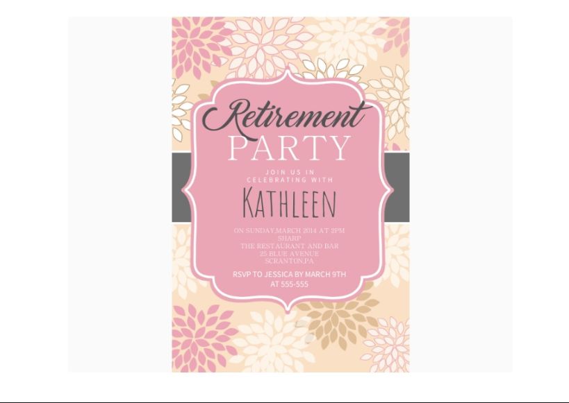 Retirement Party Flyer Design
