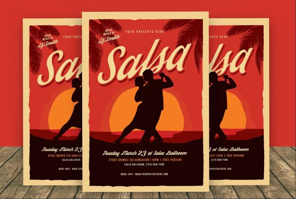 Salsa Dance Classes Flyer Design