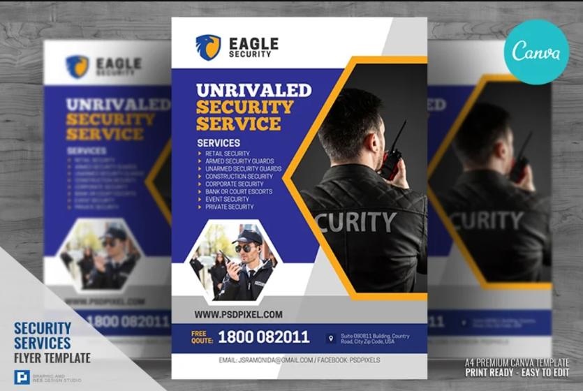 Security Experts Canva Flyer Template