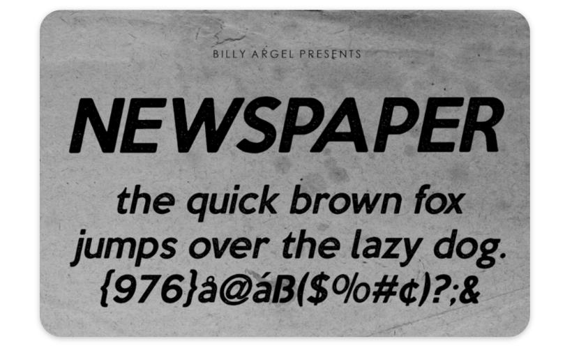 Tall Newspaper Fonts