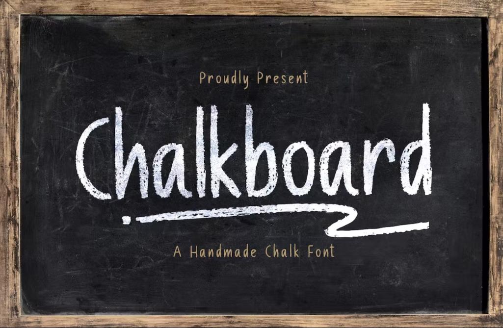 Unique Chalk Textures Display Typeface