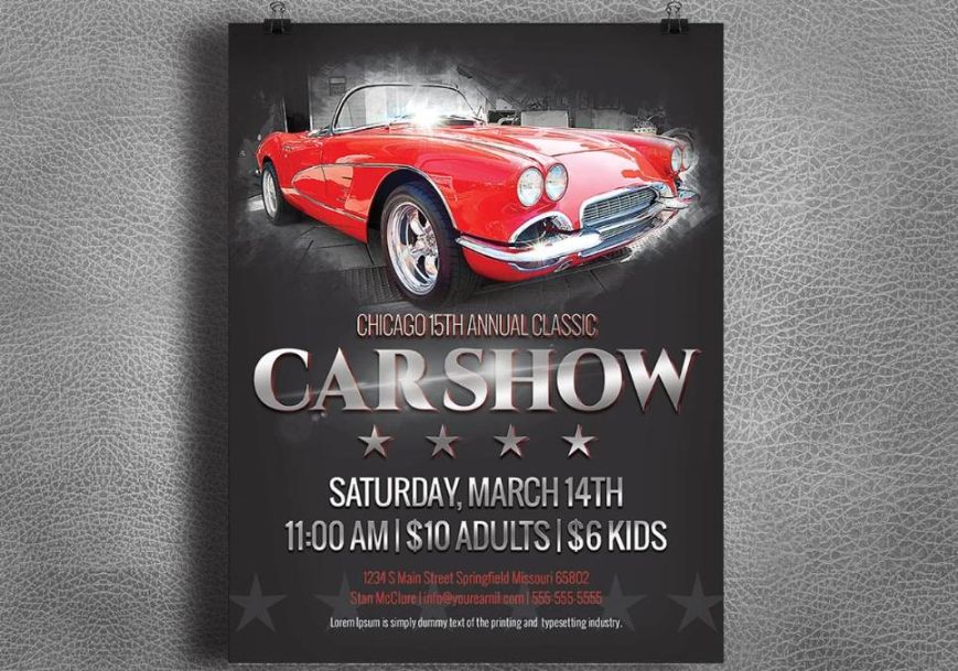 Vintage Car Show Flyer Design