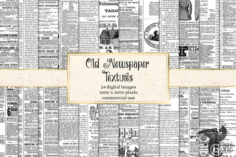 Vintage Newspaper Textures Set