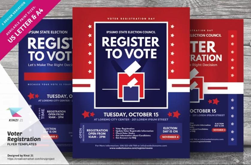 Voter Registration Flyer Design