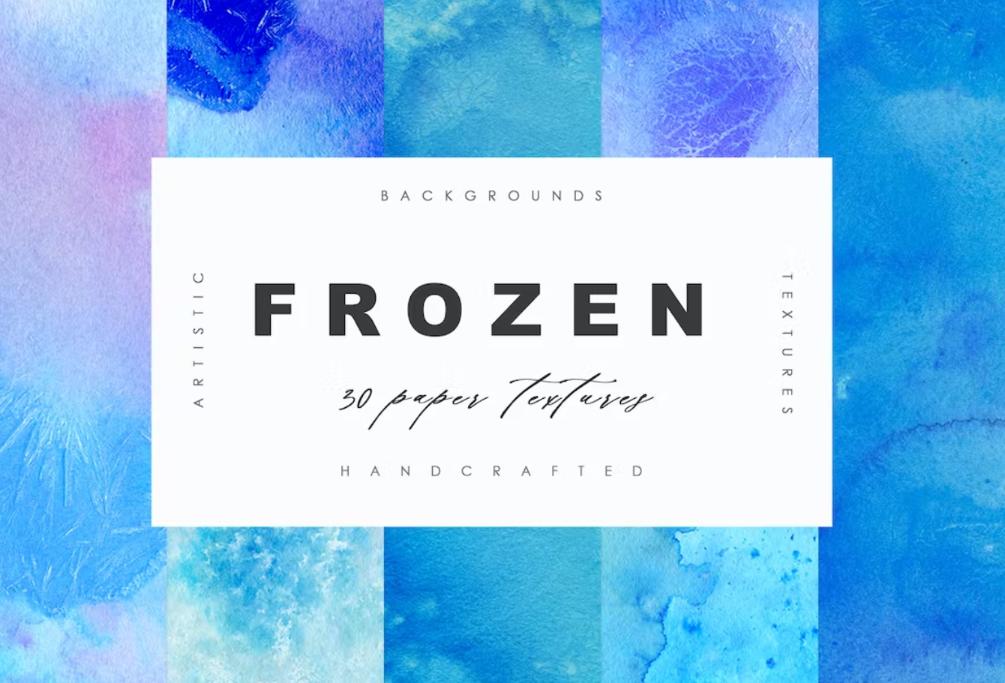 30 Artistic Frozen Digital Papers