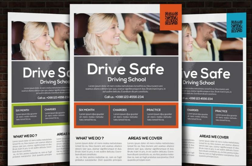 A4 Driving School Poster Ad