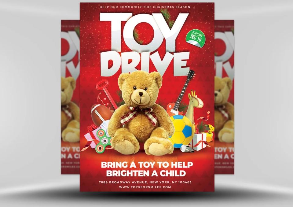 A4 Toy Drive Poster Design