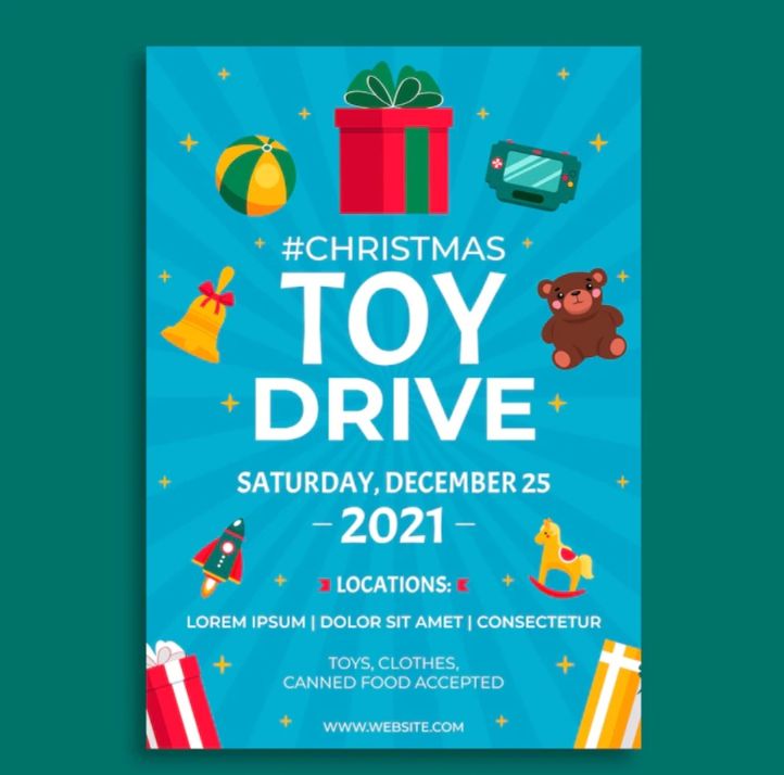A4 Toy Drive Poster Template