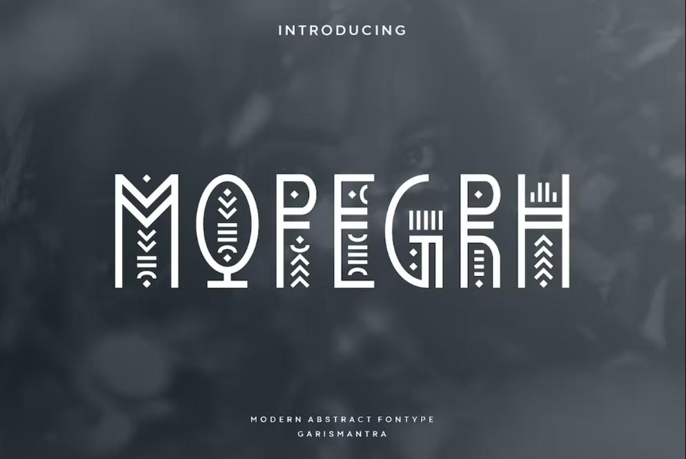 Abstract Bohemian Style Font