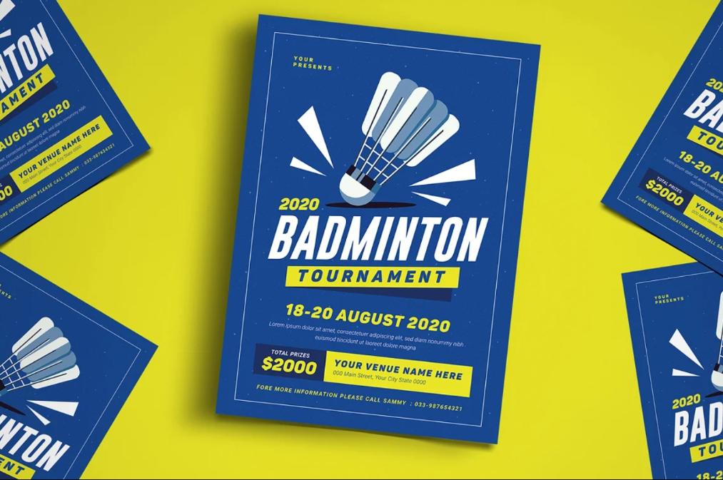 Badminton Tournament Flyer Design
