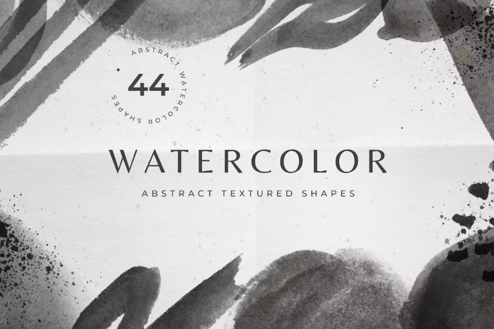 Black and White Watercolor Textures